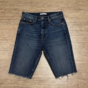 GRLFRND Beverly High Rise Long Biker Bermuda Shorts Womens 26